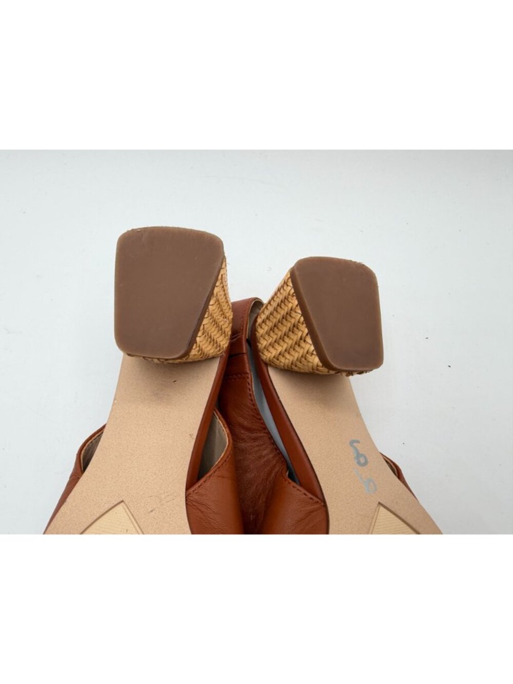 Franco Sarto Jonia Low Heel Brown Leather Slingback Pump Women Size 6.5M Career - Picture 13 of 16